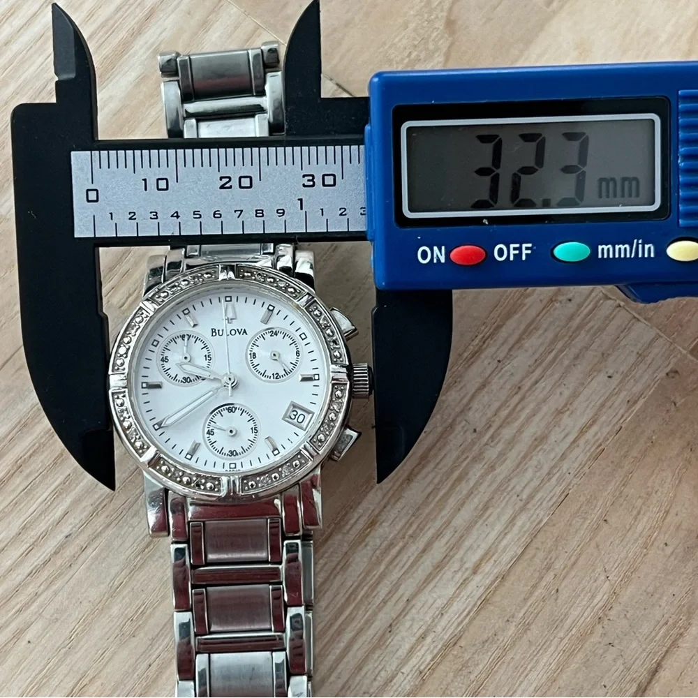 Bulova Diamond Chronograph Ladies Watch Mother of Pearl Dial  display picture 1